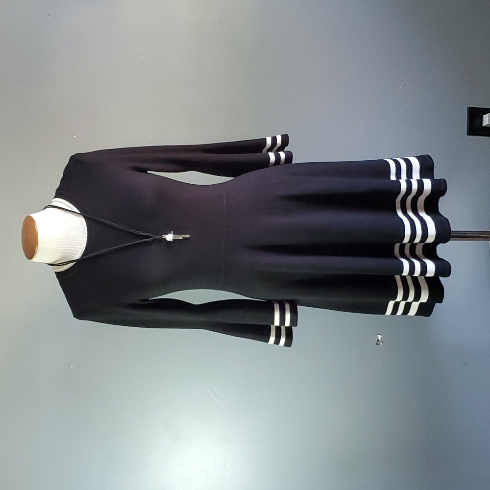 J Howard, black & white, long-sleeve, dress, size medium